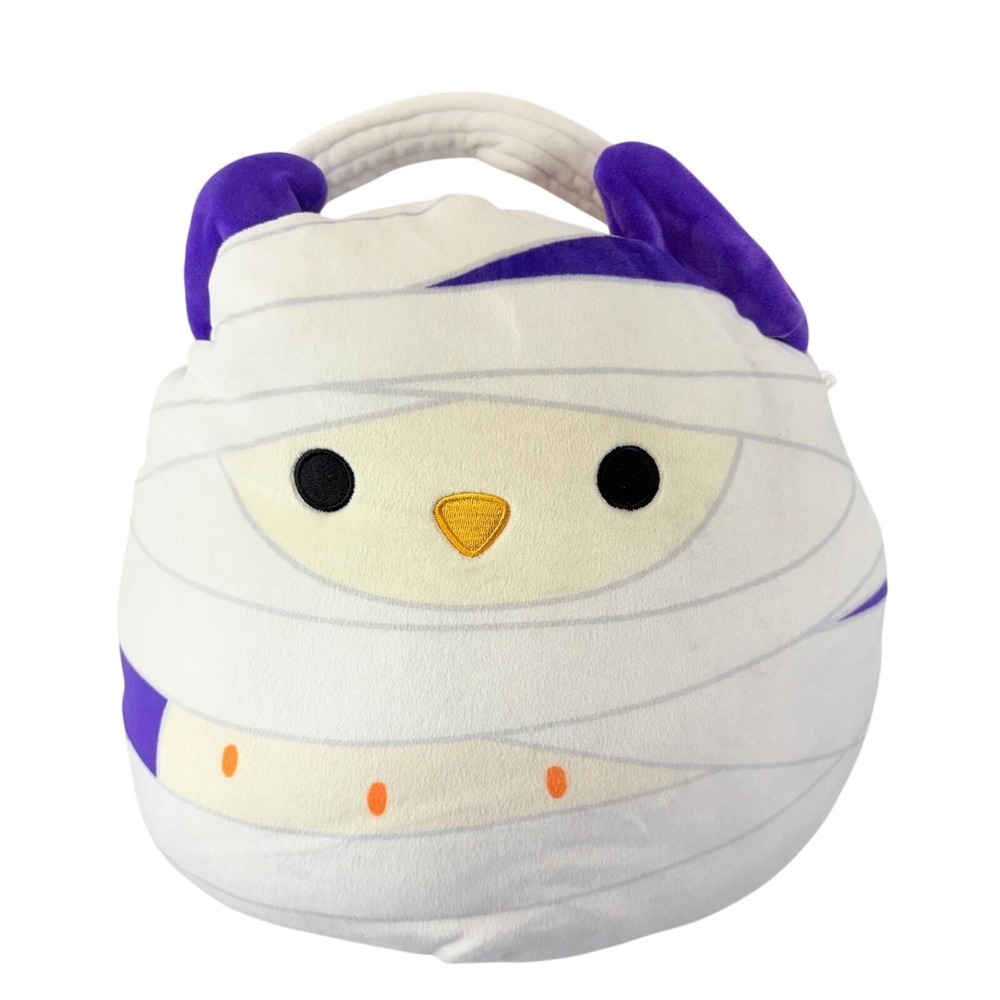 Squishmallows Holly Mummy Owl Halloween Treat Pail Plush 2-in-1 Collectible